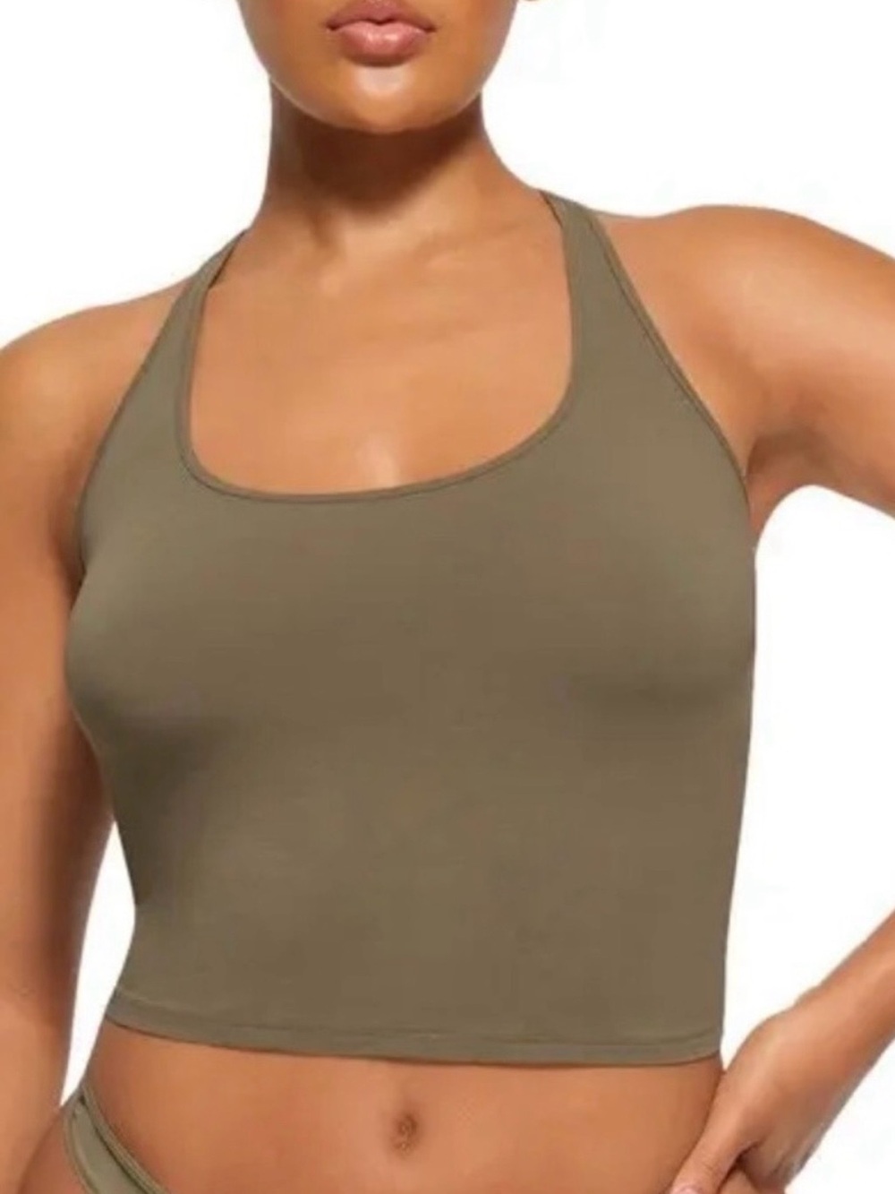 Bundle Of 2 New Skims Tanks 1 With Tags Cotton With Stretch Crop & Boyfriend M